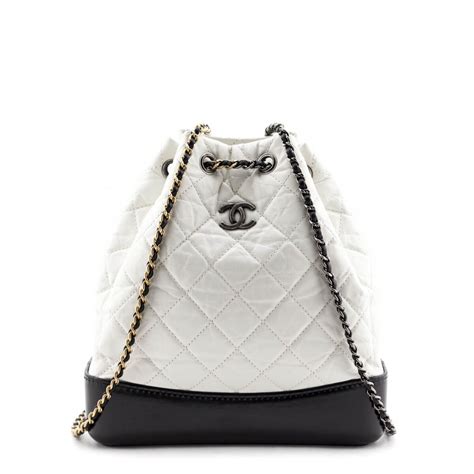 chanel backpack quilted white|Chanel backpack gabrielle.